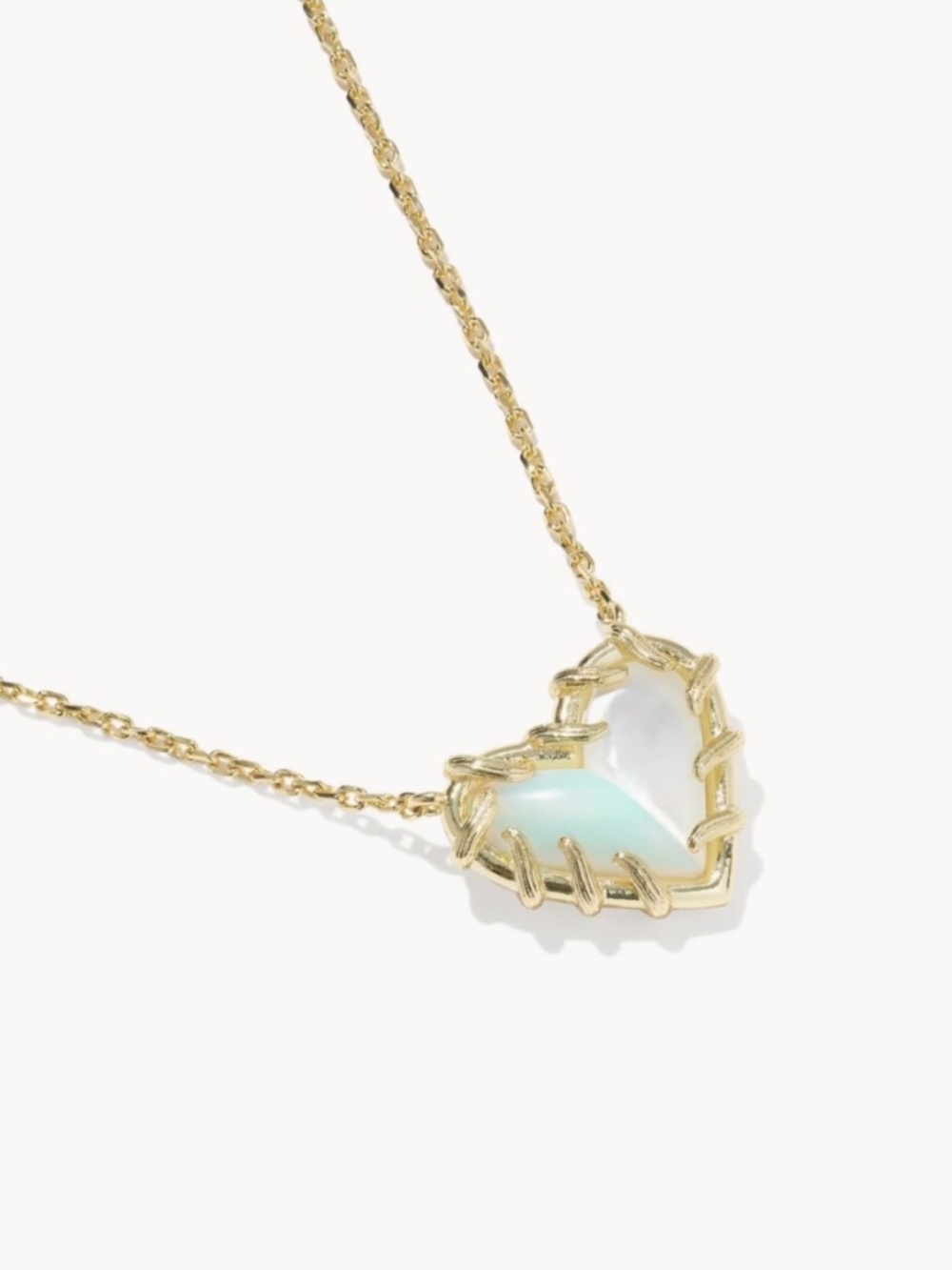 Dolly Parton x Kendra Scott Patchwork Ari Heart Gold Short Pendant Necklace - Picture 2 of 7